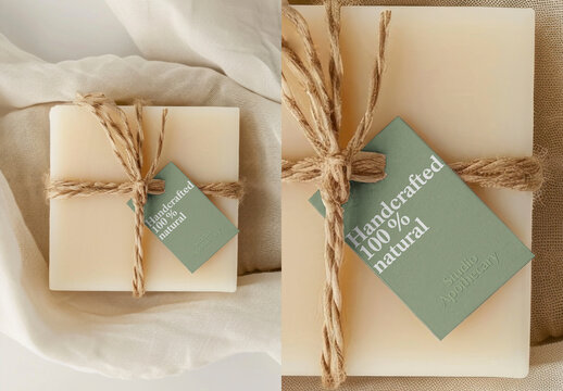 Soap Box Packaging Label Mockup With Generative AI
