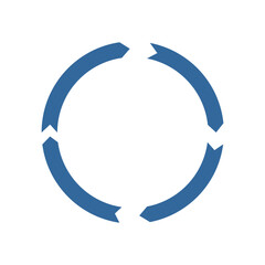Circle arrow for infographic icons set, isolated with white background. Vector illustration, 