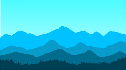 mountain landscape background vector illustration 
