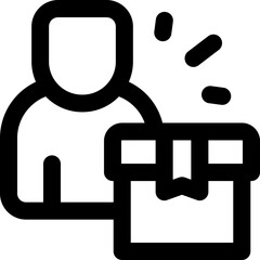 seller icon. vector line icon for your website, mobile, presentation, and logo design.