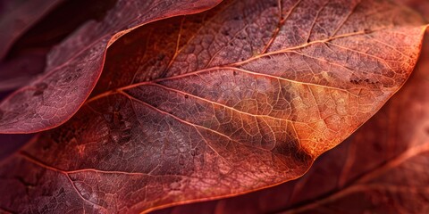 Fototapeta premium Dry leaf macro brown fall season