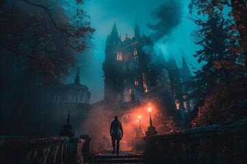 Halloween Celebration with Vampire Castle