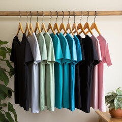 Obraz premium new fashion collection at fashionable clothes store. clothes are displayed for the latest fashion styles