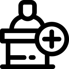administration icon. vector line icon for your website, mobile, presentation, and logo design.