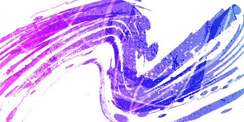 Abstract Sports Background with Blue and Purple Gradient Brush. Brushstroke Vector Illustration