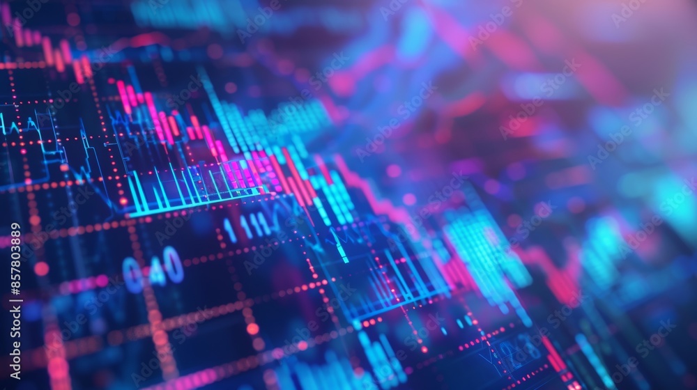 Aufkleber finance stability analysis intersecting lines grid background for financial theme