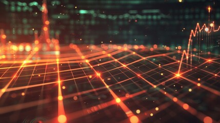 Financial stability and analysis  grid background with intersecting lines for finance theme