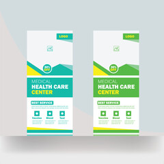 Medical rollup banner design template