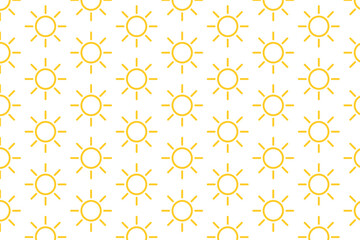Yellow sun pattern for textile, wallpapers and home decoration . Sun wallpaper . Sun background vector