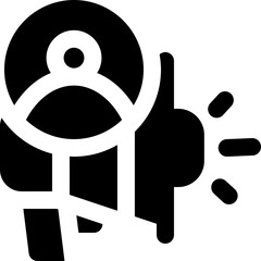 influencer icon. vector glyph icon for your website, mobile, presentation, and logo design.