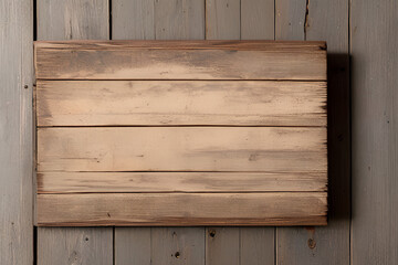 Isolated image of a worn wooden sign held by rope, featuring a rustic and vintage appearance with weathered texture