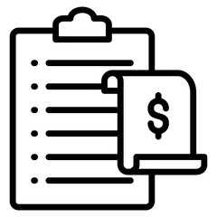Expense Report  Icon Element For Design