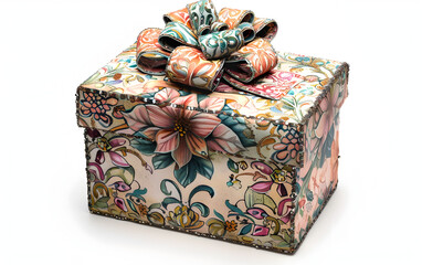 A gift box is a container designed for presenting gifts. It can vary in size, shape, and material, often adorned with decorations like ribbons or wrapping paper. Gift boxes can be simple or ornate, re