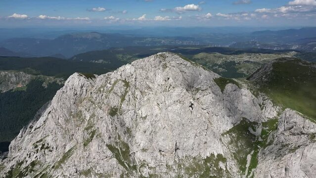 Aerial view of Mount Maglic, the highest mountain in Bosnia and Herzegovina