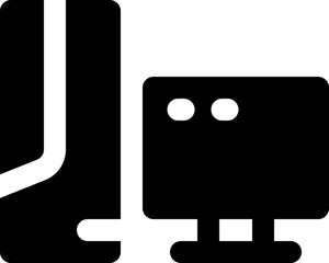computer icon. vector glyph icon for your website, mobile, presentation, and logo design.