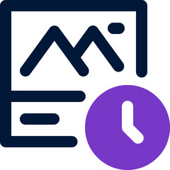 schedule post icon. vector dual tone icon for your website, mobile, presentation, and logo design.