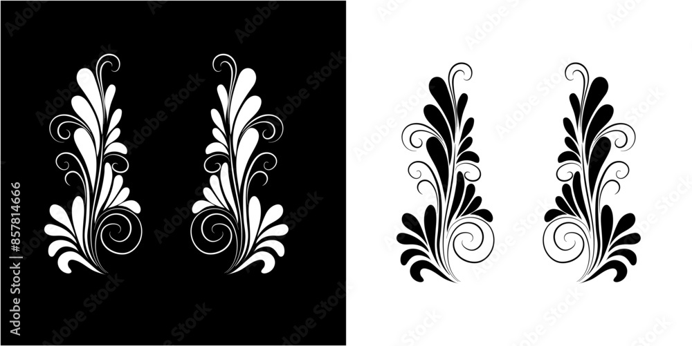 Wall mural element floral element