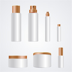 Vector Cosmetics Bottle Packaging Mockup