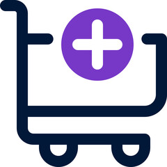 add to cart icon. vector dual tone icon for your website, mobile, presentation, and logo design.