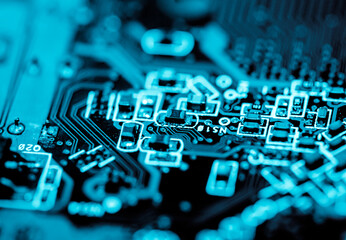 Abstract,close up of Mainboard Electronic background.
(logic board,cpu motherboard,circuit,system...
