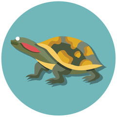 Red-Eared Slider Turtle Icon