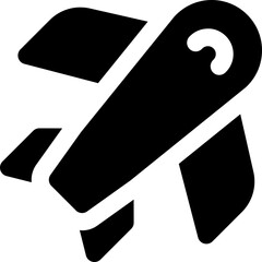 airplane icon. vector glyph icon for your website, mobile, presentation, and logo design.