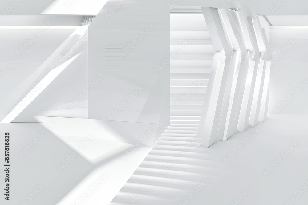 Aufkleber white minimalist abstract background created with generative ai