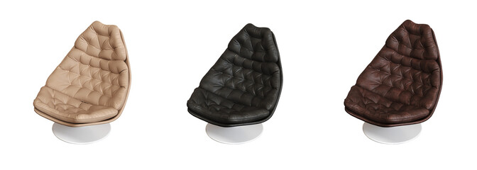 armchair isolate on a transparent background, interior furniture, 3D illustration, cg render
