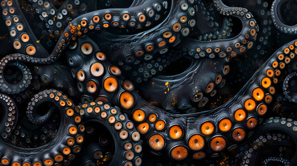 Close up of octopus tentacles