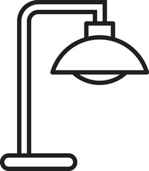 Fototapeta premium Table Lamp Line Icon