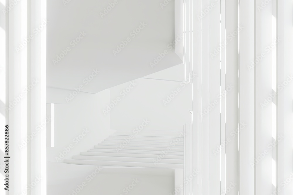 Aufkleber white minimalist abstract background created with generative ai