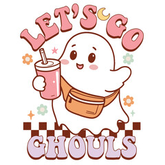 Retro Halloween sublimation design