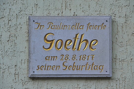 Schild in Paulinzella