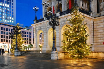 Obraz premium Weihnachten an der Alten Oper in Frankfurt