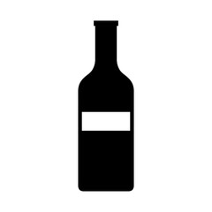 Wine or beer bottle icon with simple and modern design 