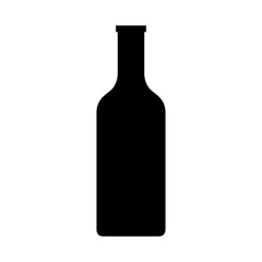 Wine or beer bottle icon with simple and modern design 
