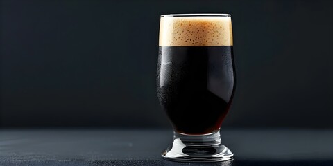 Pouring Guinness stout with frothy head into a glass. Concept Stout, Guinness, Beer, Pouring, Frothy Head