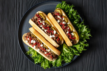 Midwestern Loose Meat Sandwiches on a grey plate