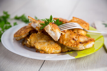 crispy golden fish fillet fried in batter