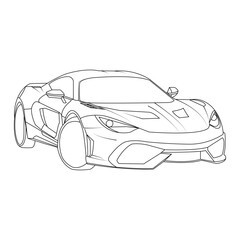 Sketch of a supercar v10
