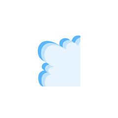 cloud corner border decoration