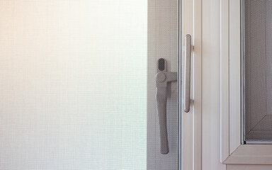 man in front of door