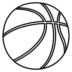 basketball filled outline icon