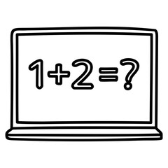 chalkboard filled outline icon