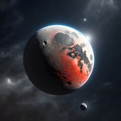 Moon, planet earth, space