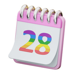 Pride Month 3D Icon, 28 th Pride Calendrer