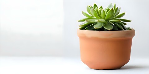 Obraz premium Senecio Rowley house plant in ceramic pot against white background. Concept Houseplant Photography, Senecio Rowleyanus, Ceramic Pot, White Background, Indoor Gardening