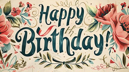 Vintage Birthday Celebration with Colorful Classic Decorations