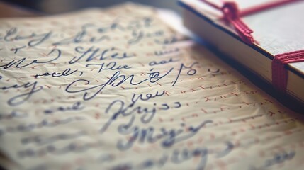 Fototapeta premium Handwritten Letter with the Words 