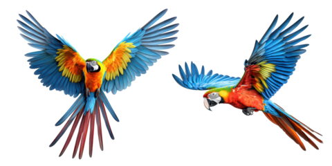 macaw parrot isolated on a transparent background